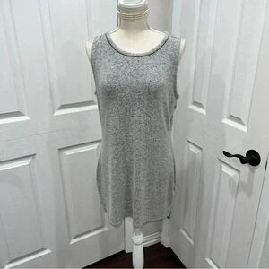 White House Black Market Sleeveless Sweater Dress w fragile beading at neckline